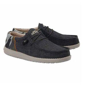 Hey Dude Men's Wally Funk Camo Dark Grey Shoes